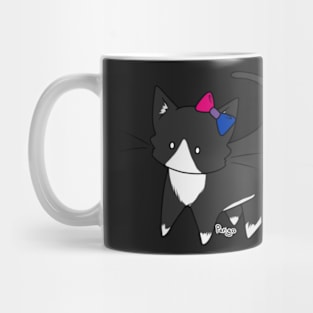 Bisexual Pride Tuxedo Kitty Ear Bow Mug